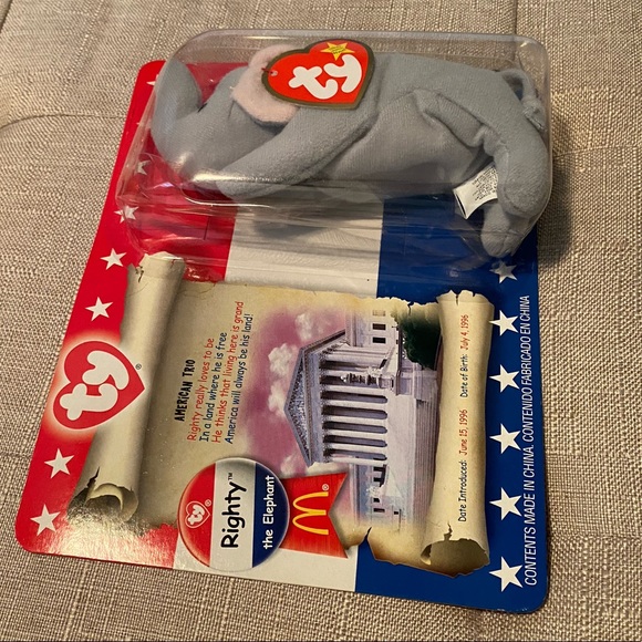 TY Beanie baby AMERICAN Trio-Lefty,Righty,Libearty - Picture 3 of 5
